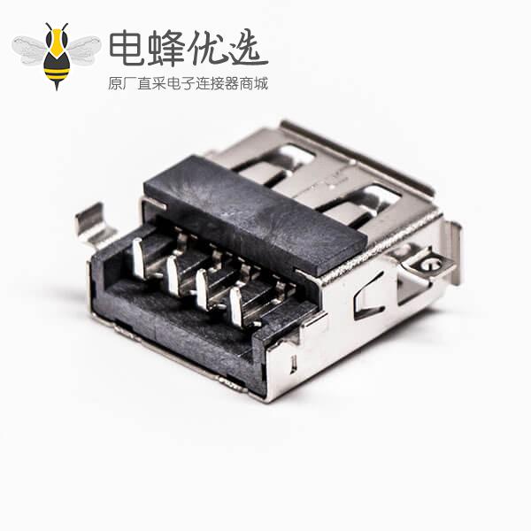 type-a型usb口母头90度短体反向沉板插板
