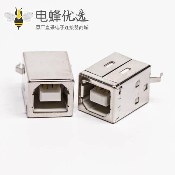 usb type b接口母头直式DIP插PCB板