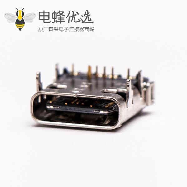 type c接头USB3.0母座弯头DIP+SMT