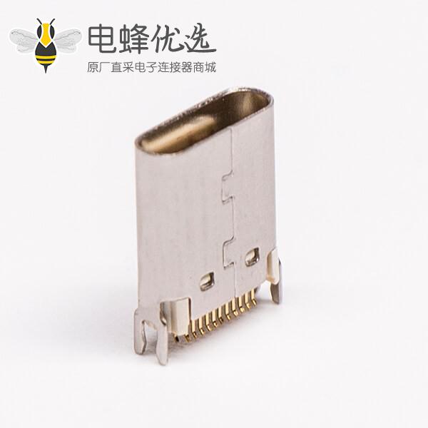 type c连接器板端母头直式卡板式接PCB板