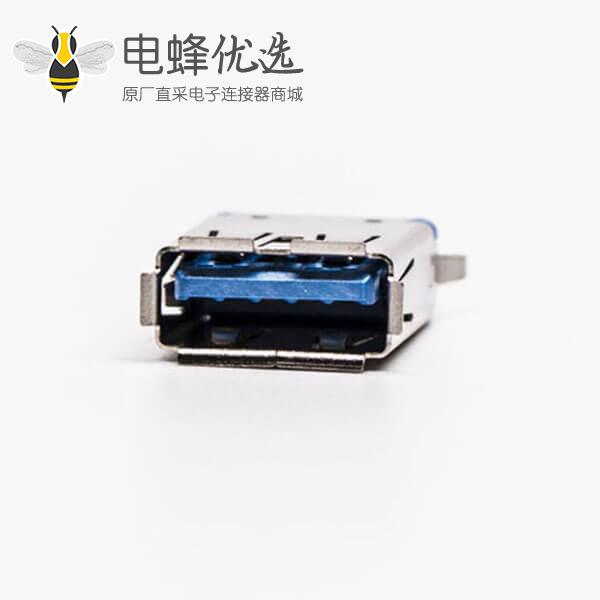 180度usb3.0母座直式dip直插PCB板