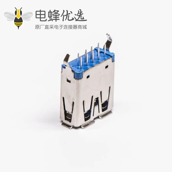 usb3.0插座a型母座弯式DIP直脚插板