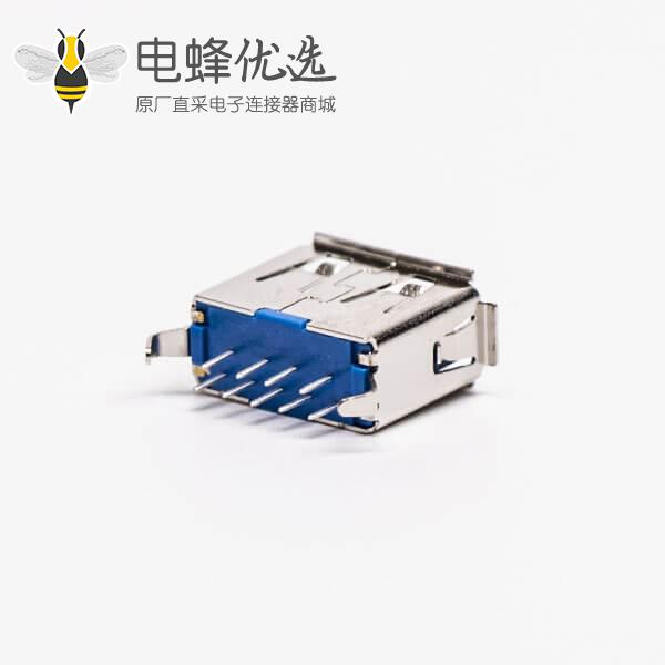 usb3.0 a母头短体type a 180&deg;直式dip插板