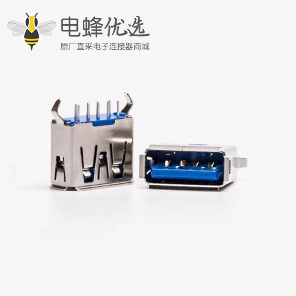 usb3.0 a母头短体type a 180&deg;直式dip插板
