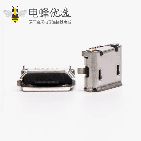 手机micro usb接口母座封装B型DIP 5.65