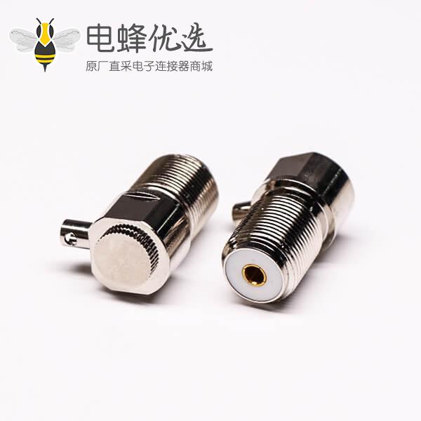 uhf弯式接头母头前锁板端穿墙UHF-SL16-KW33