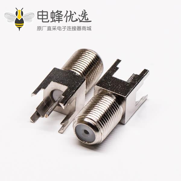 f 型同轴射频连接器直式穿墙式75欧姆PCB板