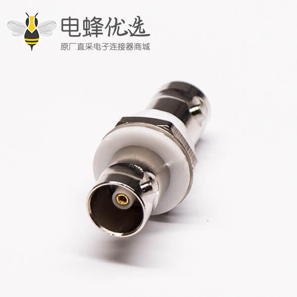 bnc转接头母转母穿墙直式接PCB板连接器