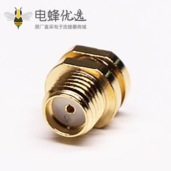 SMA母头穿墙直式镀金SMT贴板接PCB板