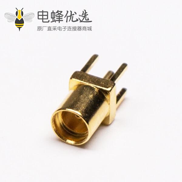MMCX接口直式母头镀金穿孔接PCB板