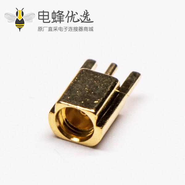 MMCX沉板式母座直式接PCB板镀金