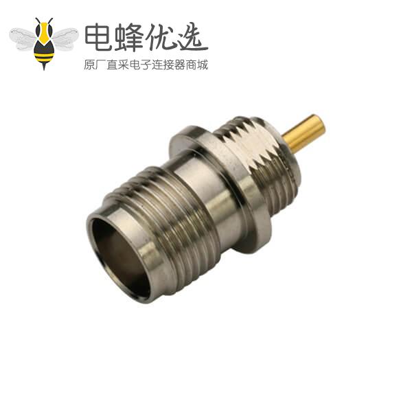 视频插头直式面板安装母头tnc同轴连接器