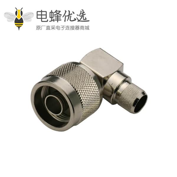 射频n头弯式压接公头连接线RG 214