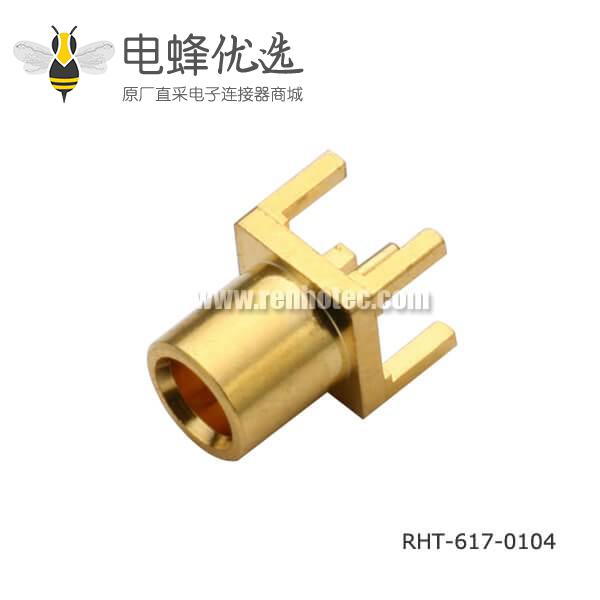 优质射频同轴连接器直插式镀金mcx面板安装母头