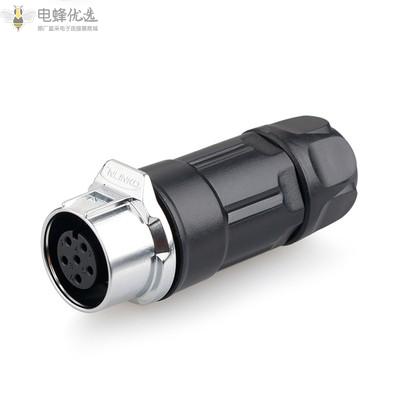 航空插头插座LP-12-6芯母头全金属微小型圆形连接器