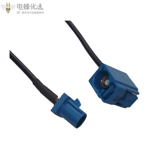 FAKRA母头SMB弯母RG174线直公汽车连接器转接线ABCDEGHKZ线长