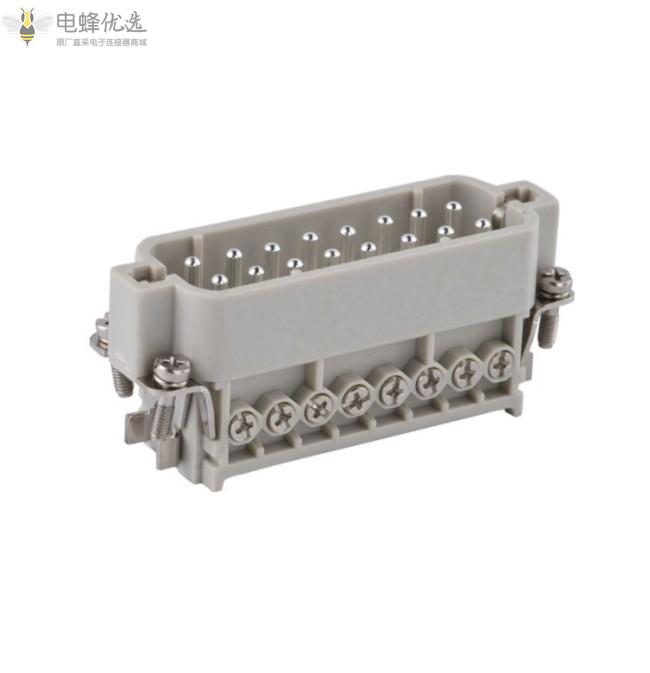 矩形重载连接器16芯IP65表面安装全套航空插头插座