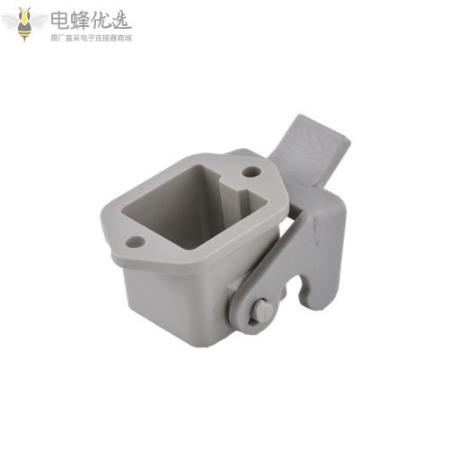 重载连接器开孔单扣/带金属盖底座侧出单扣塑料底座