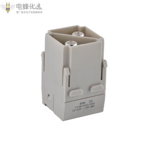 矩形重载连接器100A轴线连接模块芯体公芯母芯