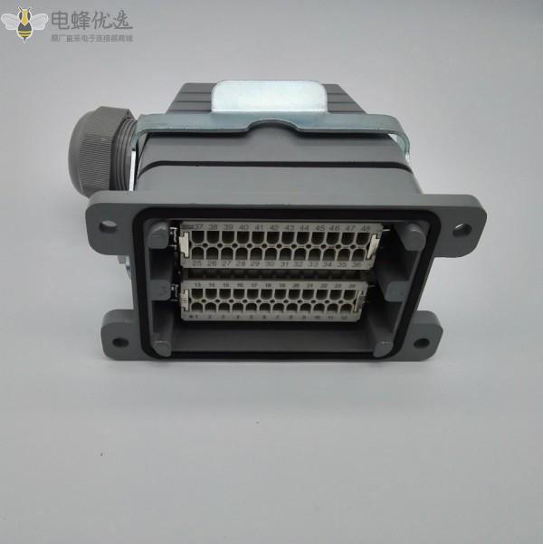 厂家直销重载连接器48芯500V螺钉接线航空插头插座矩形连接器接插件