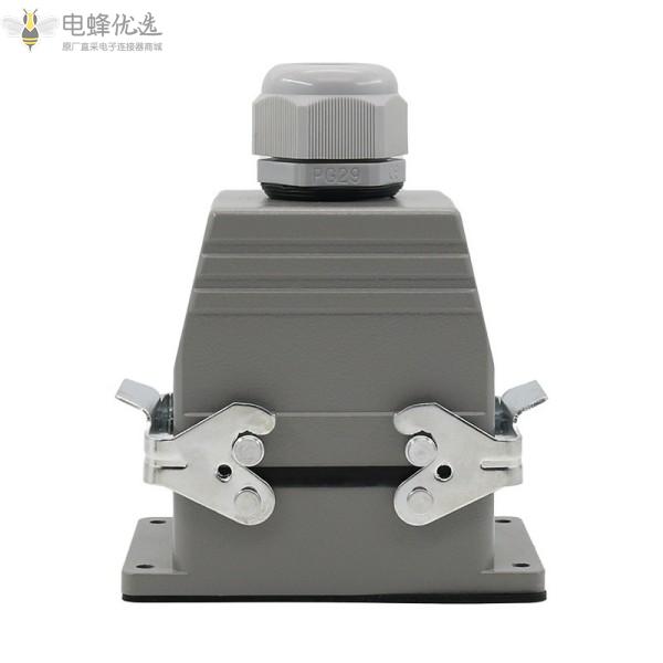 4/6/12芯35A重载HSB连接器侧出顶出双扣高底座插头插座