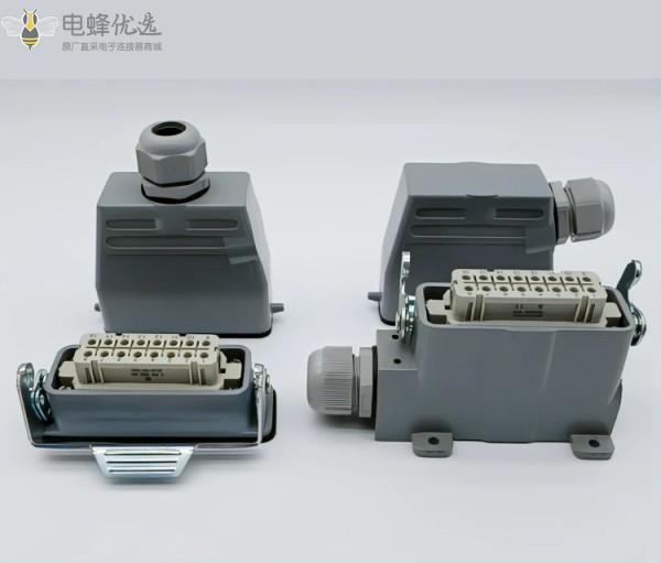 16芯HA系列重载连接器16A矩形航空热流道插头插座螺钉压接