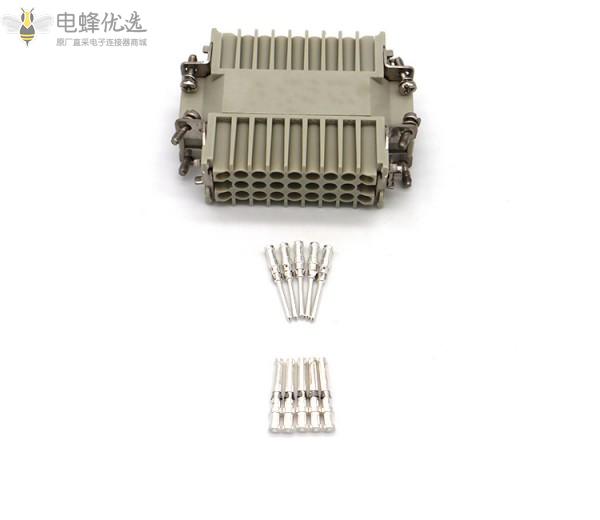 25芯HDC重载连接器10A冷压防水超高密型母插芯