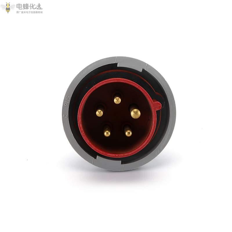 厂家供应IP67防水5芯工业连接器16A250V工业插头电缆插件
