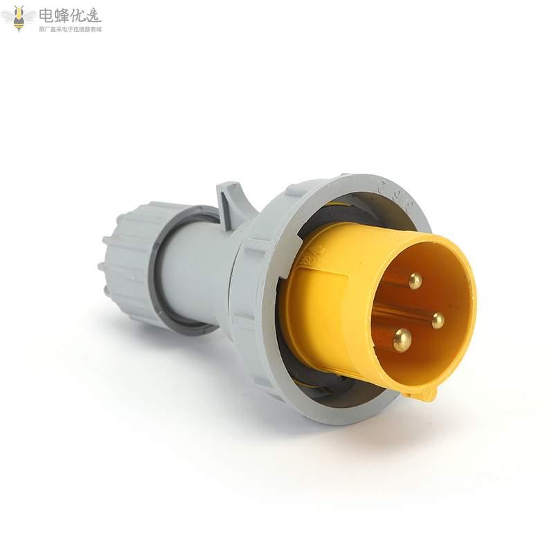 欧标IP67防水工业连接器3芯16A32A工业250V插头航空插座
