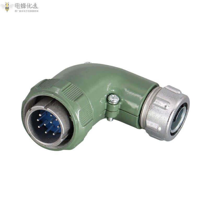 带金属软管YD28系列10芯反装TR公插头防水10A500V航空连接器2P+PE