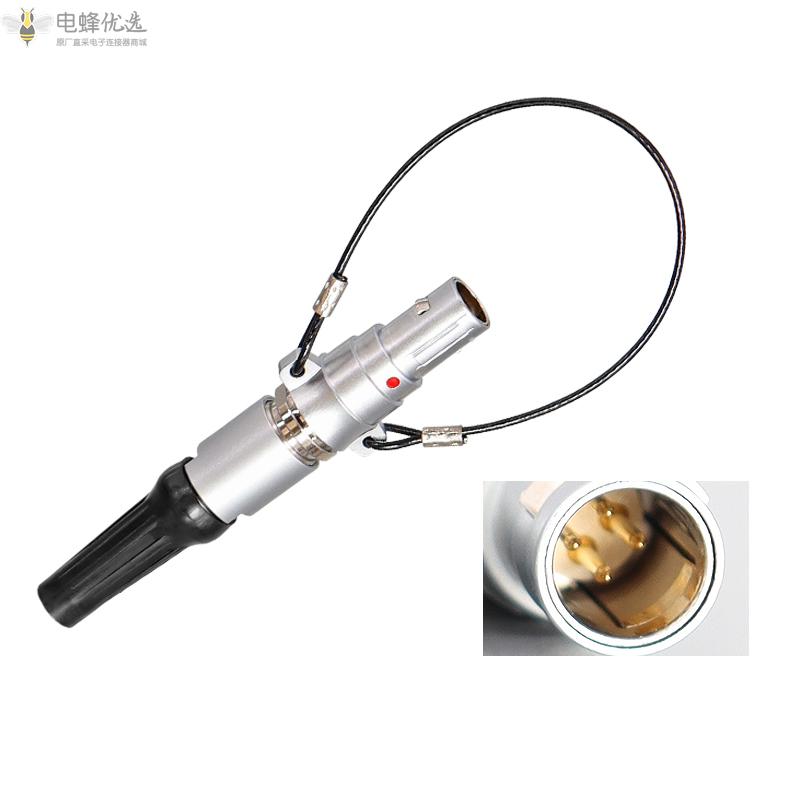 FNG 可悬挂插头连接器航空头带拉绳自锁插头 0B 4芯厂家批发