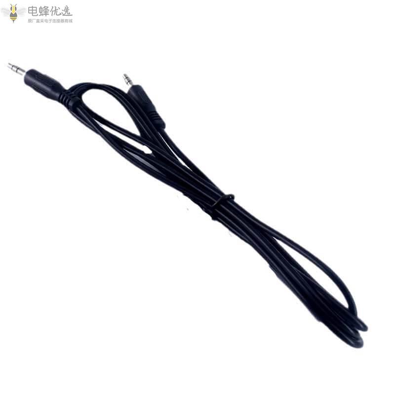 3.5mm公转公音频连接线双声道立体声公对公对接线两环三节厂家批发