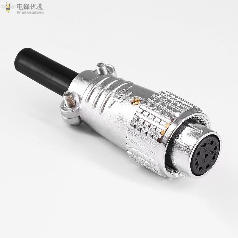 铜芯镀银TP16_9芯连接器航空插头方形法兰插头插座厂家批发