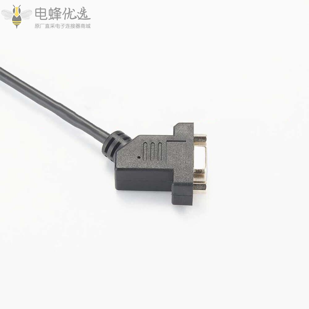 K型DB9公头转DB9母头CAN总线通讯电缆汽车连接线45度线束厂家直供