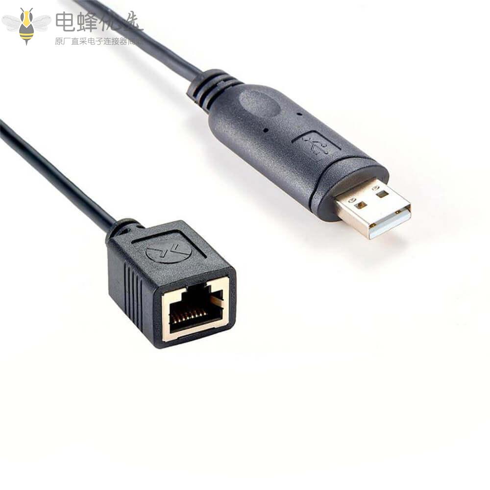 USB2.0转RJ45母头接1m线材厂家