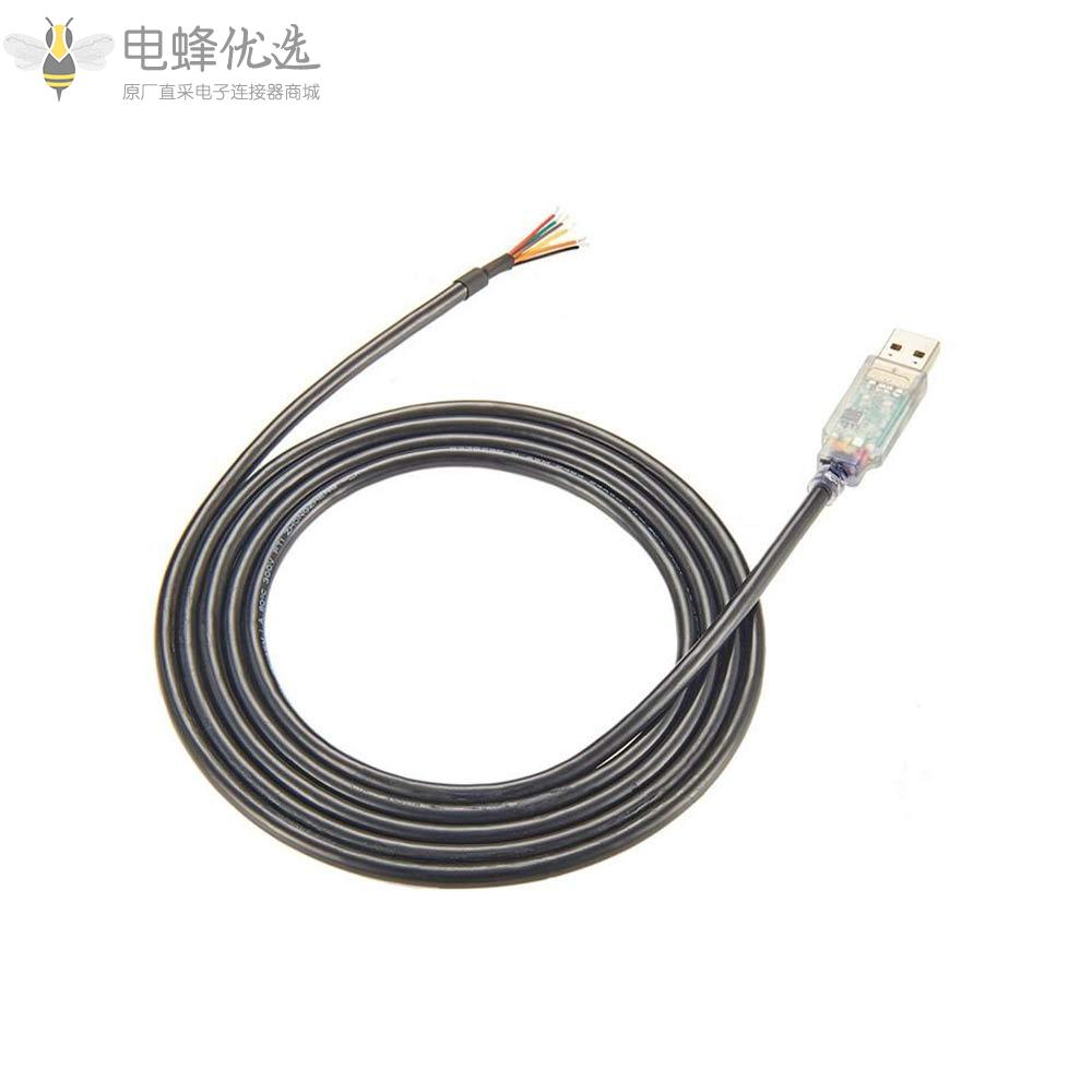 带有TX/RX_LED的FTDI芯片USB转RS485串口连接线