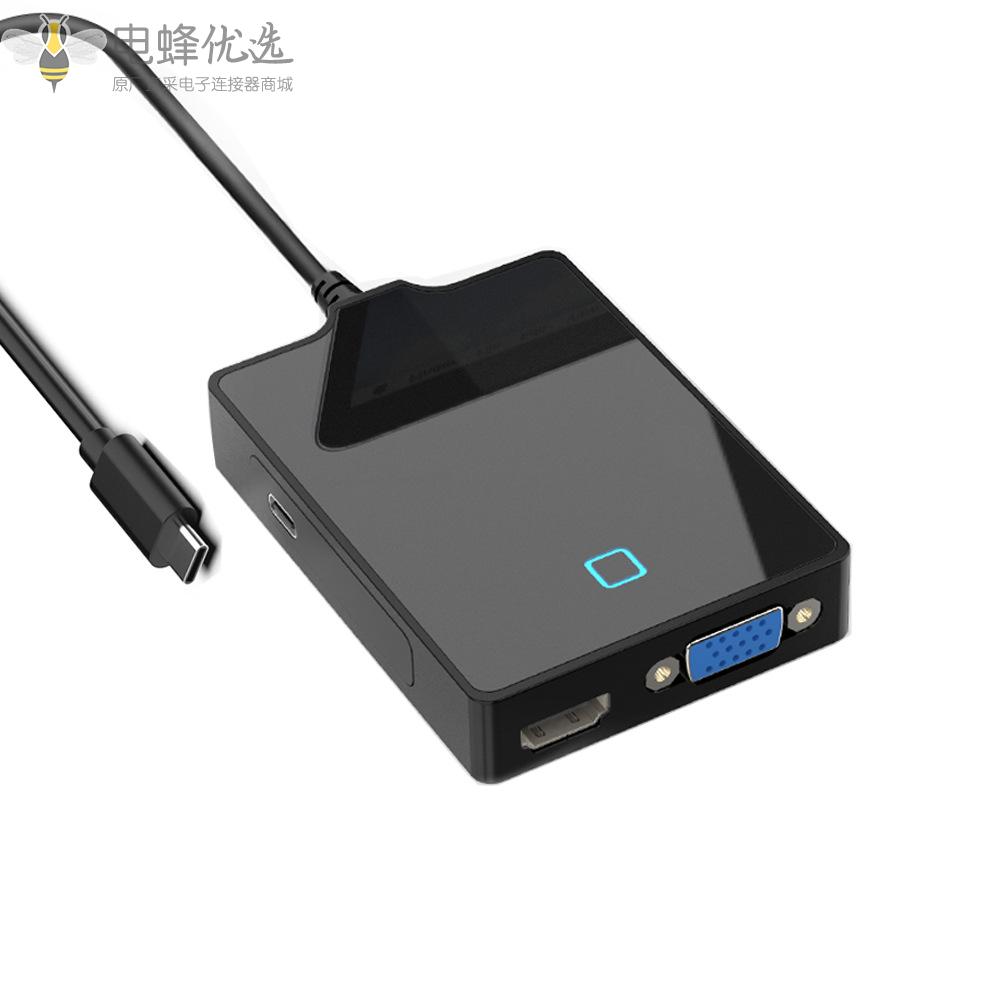 厂家直供type_c扩展坞分线器带供电USB_HUB六合一拓展坞集线器HUB
