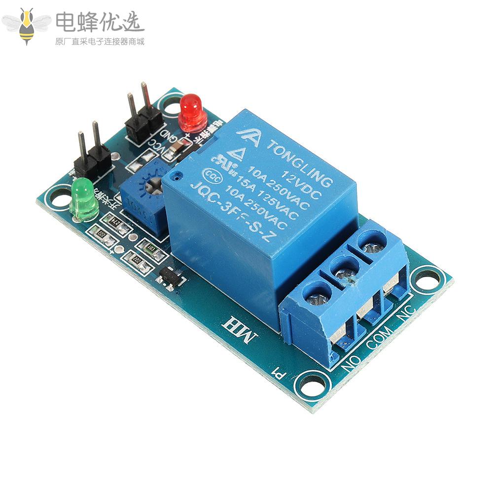 12V雨滴控制器继电器模块叶面湿度无水开关雨量传感器适用于Arduino