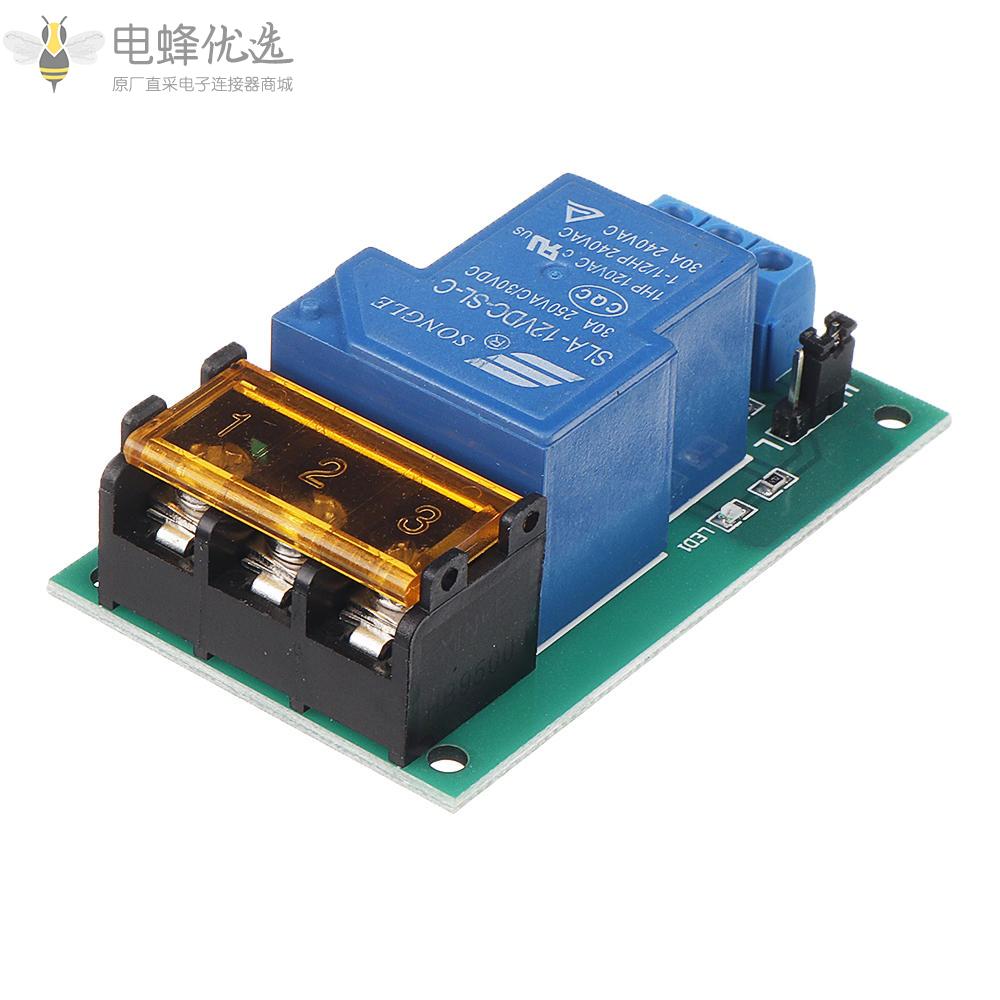 YYLOCK_2_5V_12V_24V大功率继电器模块自锁断电延时开关脉冲信号继电器