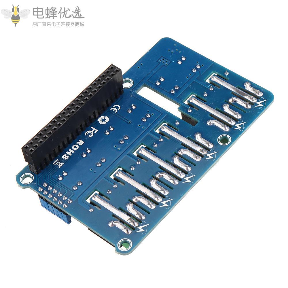 6路继电器扩展板帽支持树莓派A+/B+/2B/3B