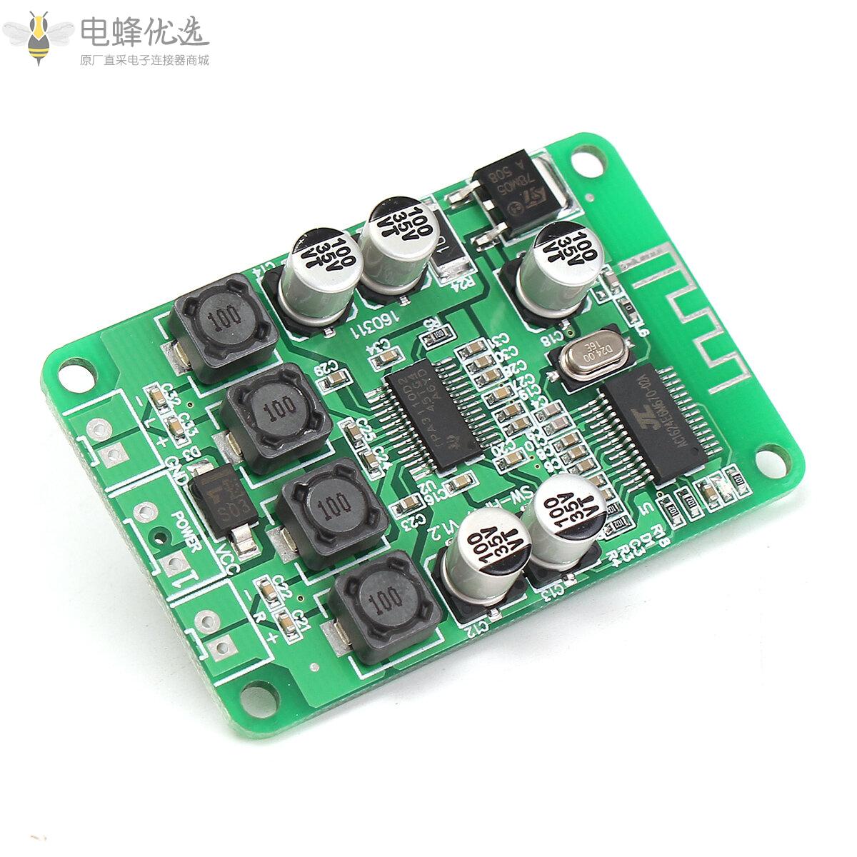 TPA3110_DC_10V_25V_2x15W双通道无线蓝牙音频功率放大器板适用于4/6/8/10欧姆扬声器