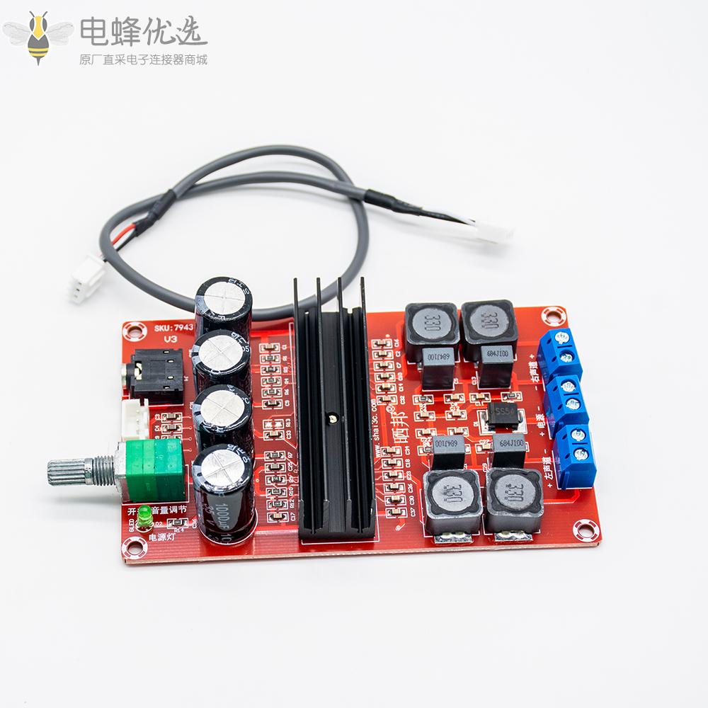 TPA3116D2_12V_24V双通道2x100W音频数字功放板