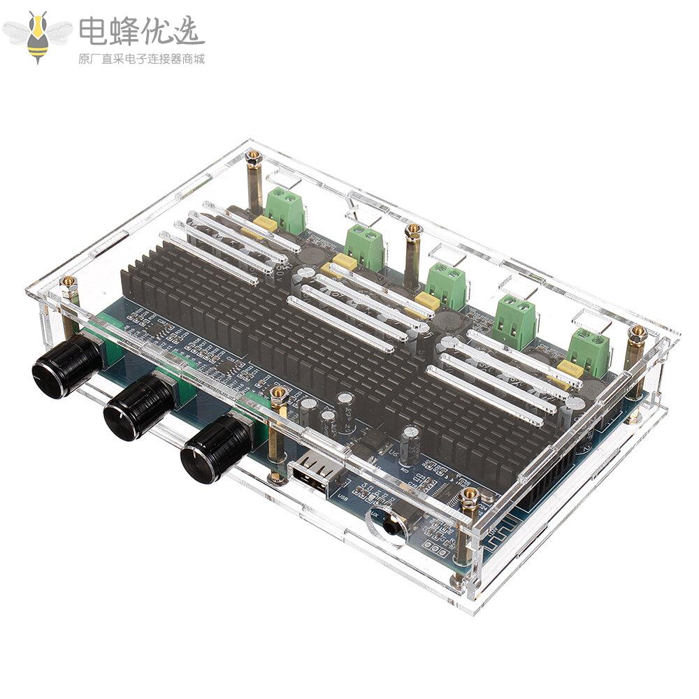 XH_A310蓝牙5.0_TDA3116D2数字功放板四声道双低音双立体声2*50W+2*100W带调音功放