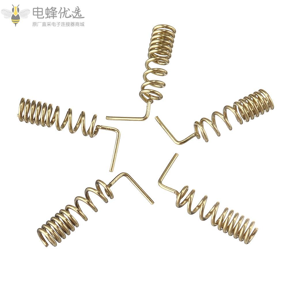 5件铜GSM_GPRS直弯弹簧天线粗铜螺旋线圈绕线天线GSM主板焊接DIY