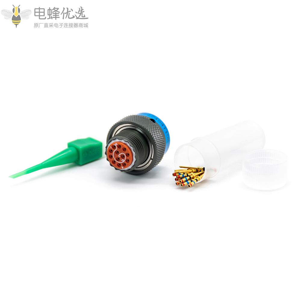 D38999卡口式连接器13芯针式N键位10号壳体插头