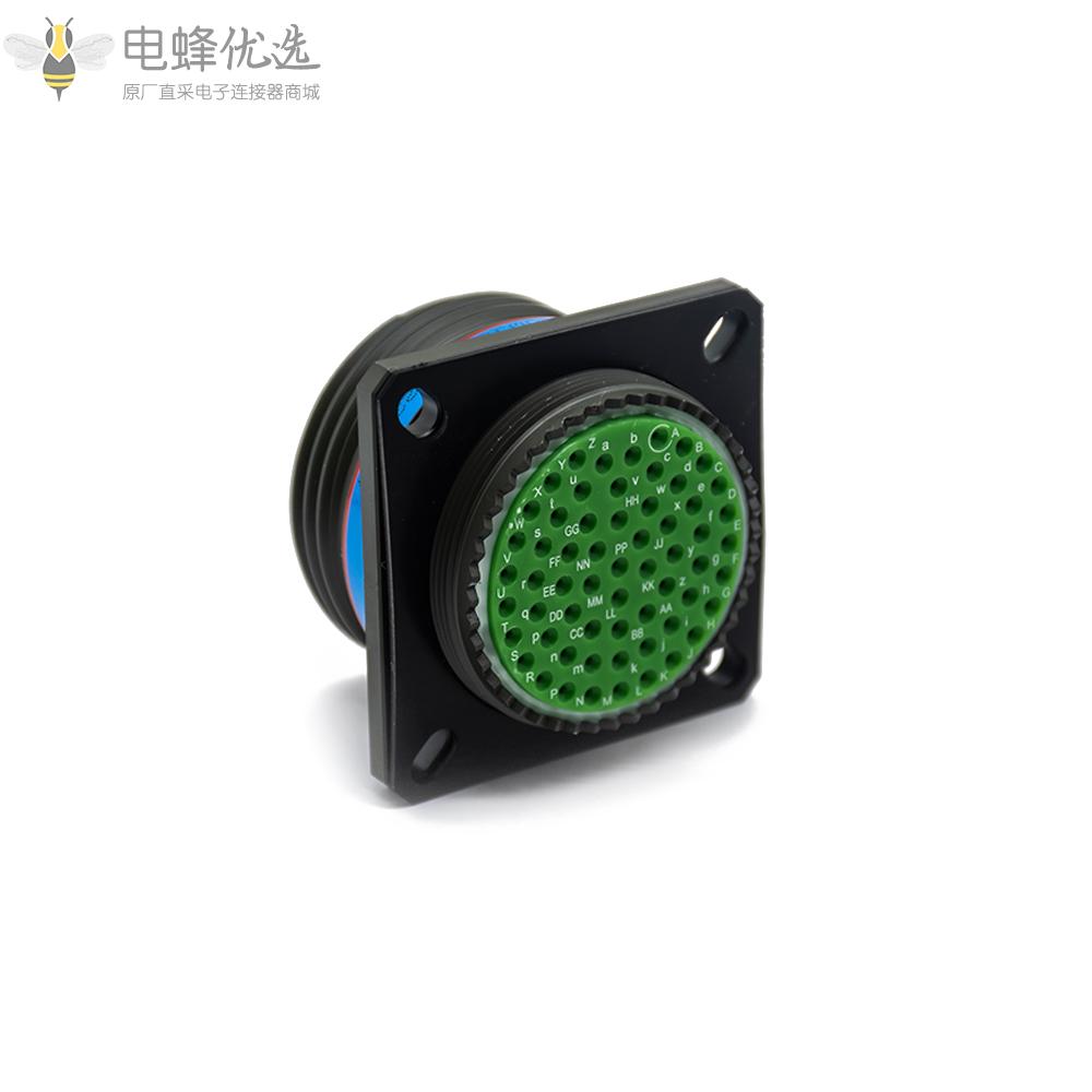 D38999连接器61芯B键位母插孔25号壳体屏蔽插头