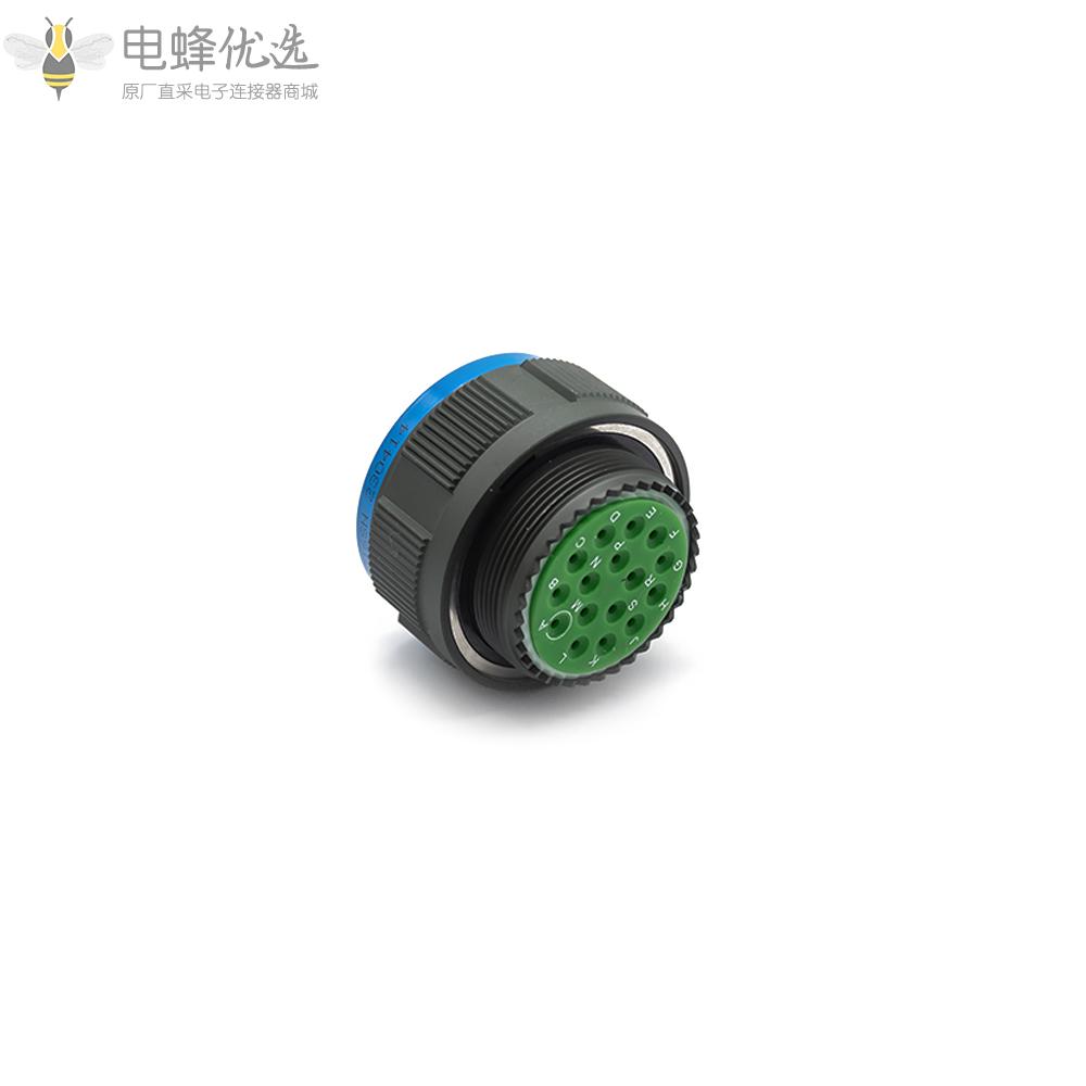 D38999连接器21号壳体军绿色16芯带孔母插头