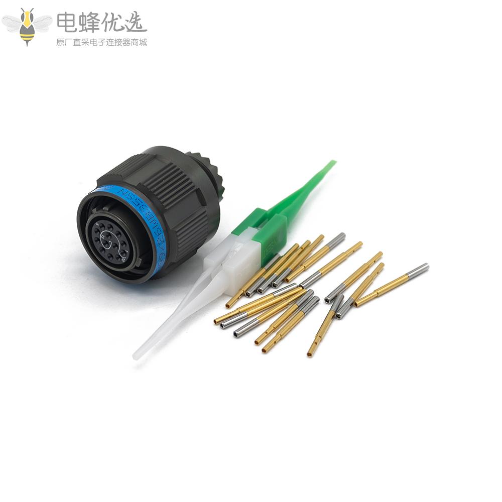 D38999连接器13芯N键位11号壳体带孔母插头