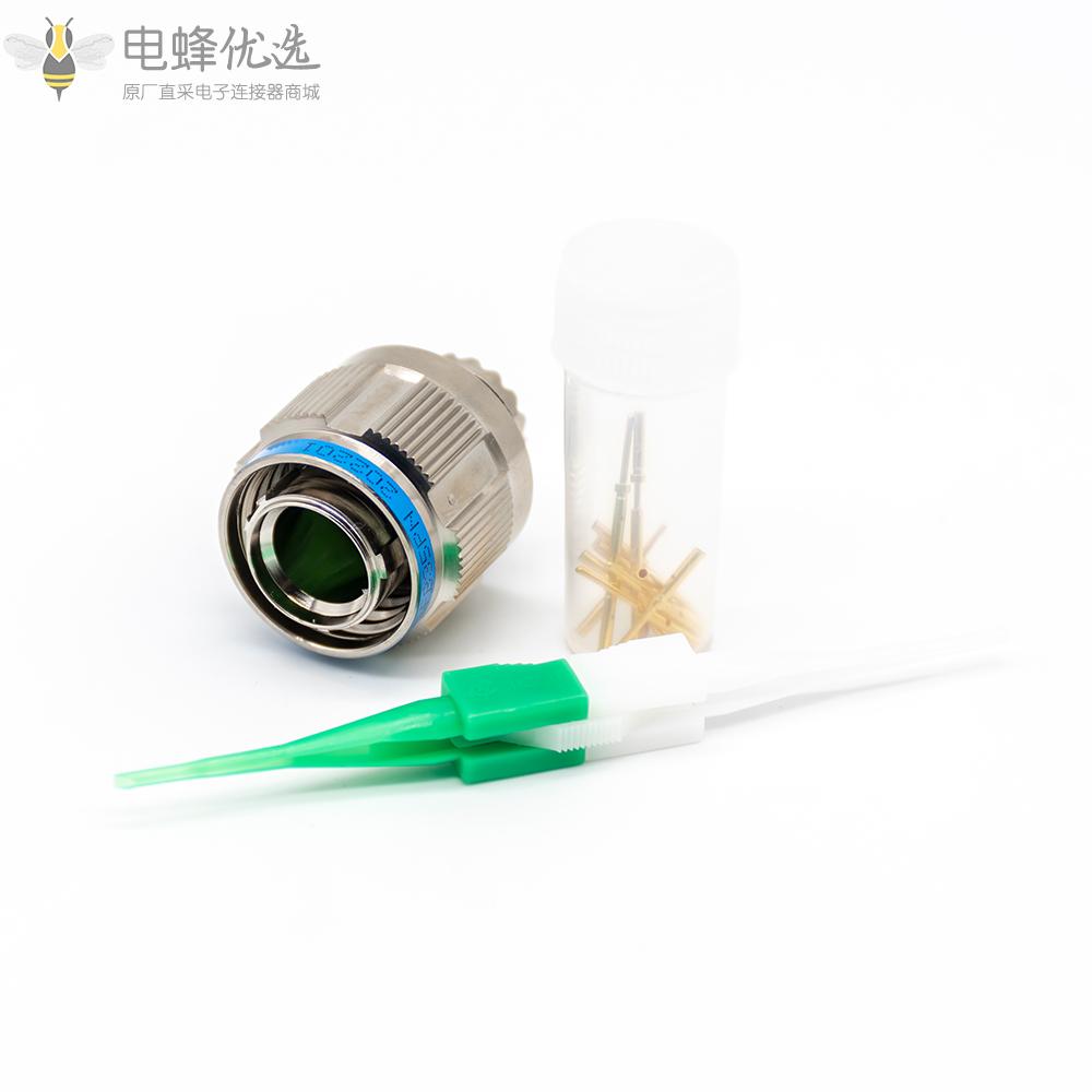 D38999连接器11号壳体13芯带孔镀镍母插头N键位