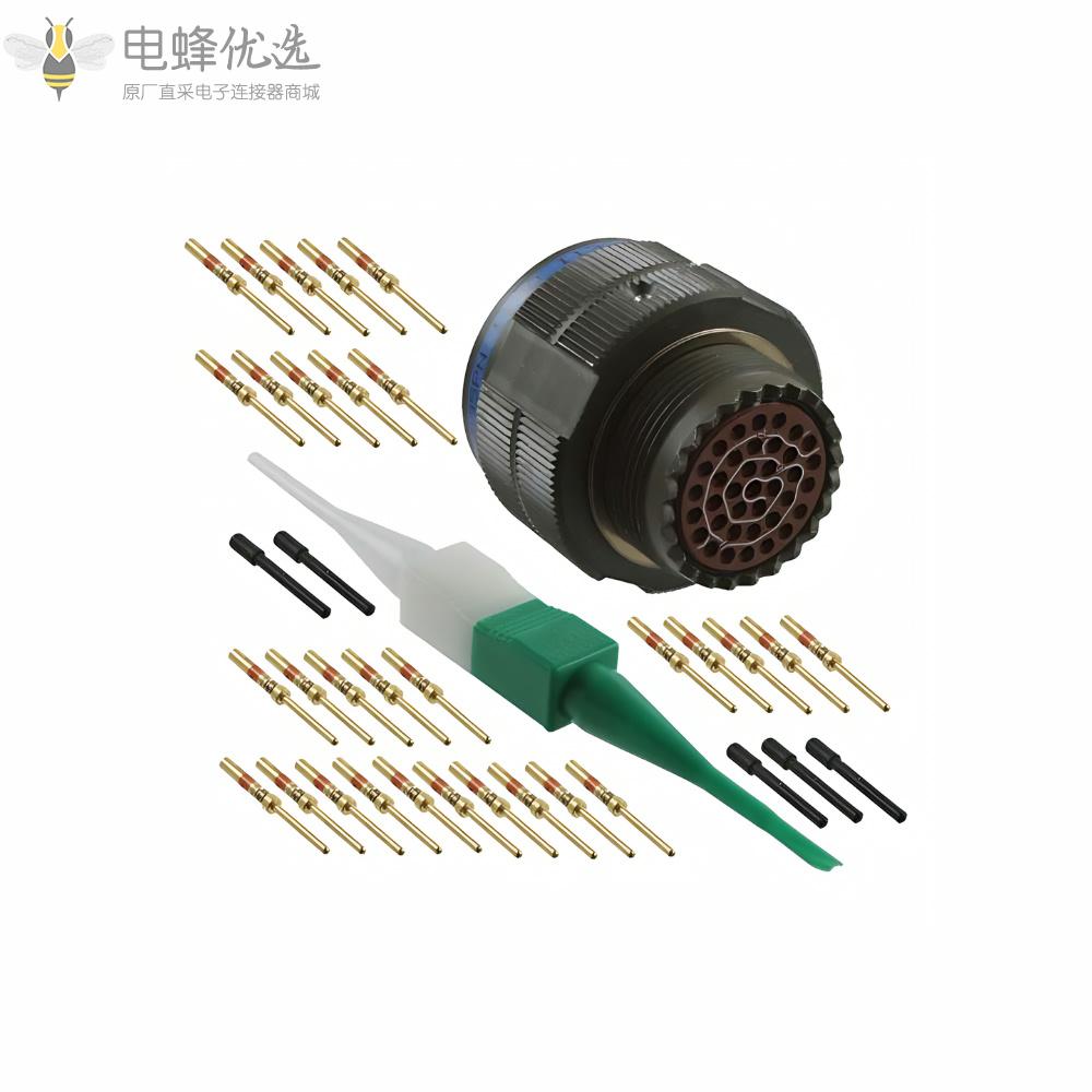 D38999连接器37芯15号壳体带针公插头N键位